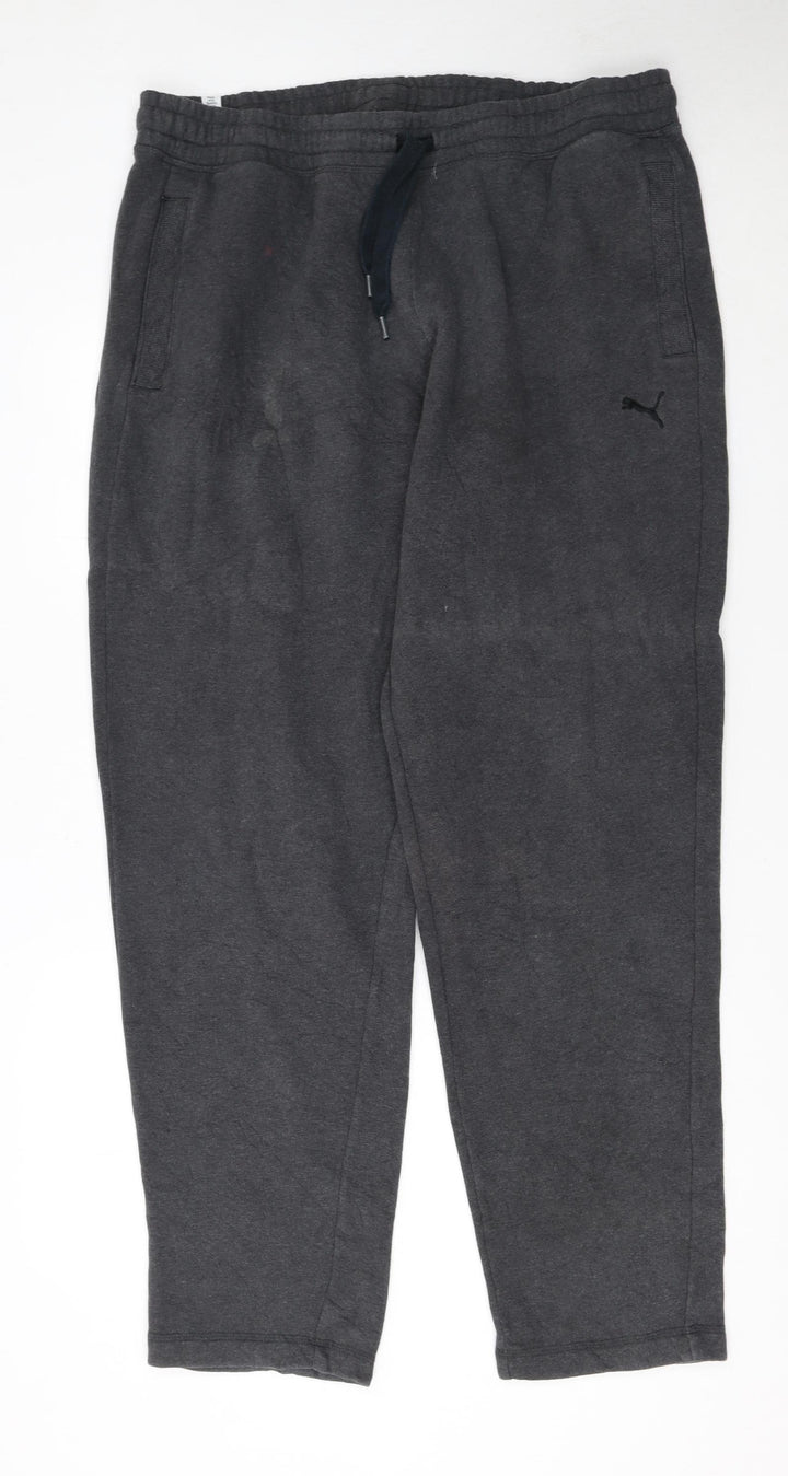 Puma Men's Black XL Fleece Lined Sweatpants Joggers