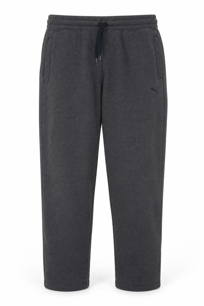 Front view of Puma Men's Black XL Fleece Lined Sweatpants Joggers