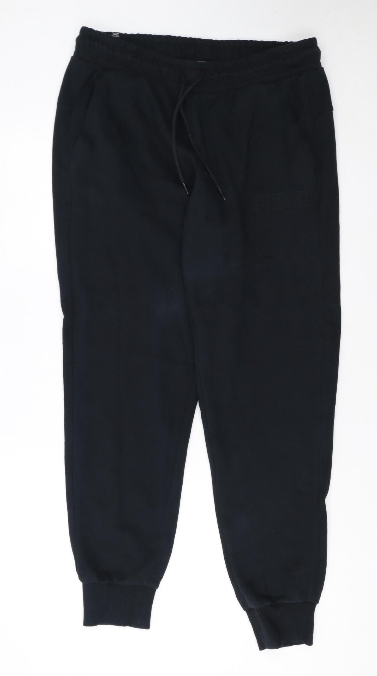 Puma Men's Black Jogger Sweatpants L Regular Fit Casual Trousers