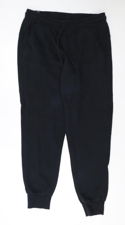 Puma Men's Black Jogger Sweatpants L Regular Fit Casual Trousers