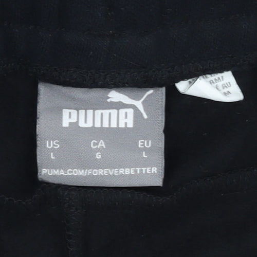 Puma Men's Black Jogger Sweatpants L Regular Fit Casual Trousers