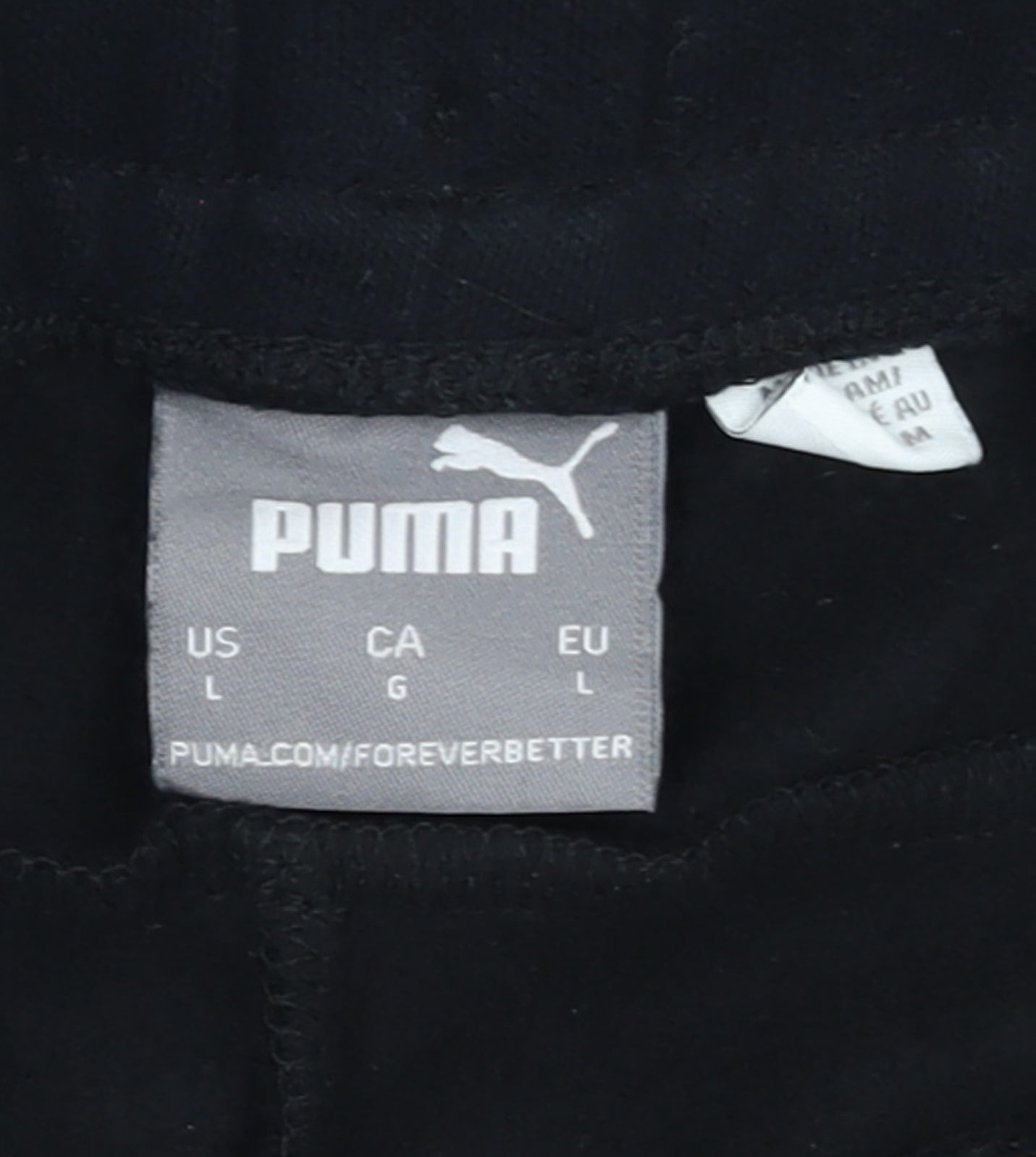 Puma Men's Black Jogger Sweatpants L Regular Fit Casual Trousers