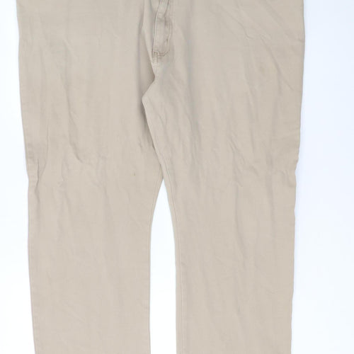 Wrangler Men's Beige Chino Trousers Size 44 Straight Fit