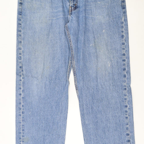 Levi Strauss & Co. Mens Blue 550 Relaxed Fit Straight Jeans W38 L34