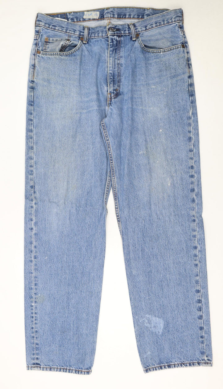 Levi Strauss & Co. Mens Blue 550 Relaxed Fit Straight Jeans W38 L34