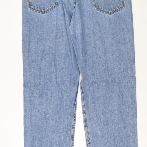Levi Strauss & Co. Mens Blue 550 Relaxed Fit Straight Jeans W38 L34