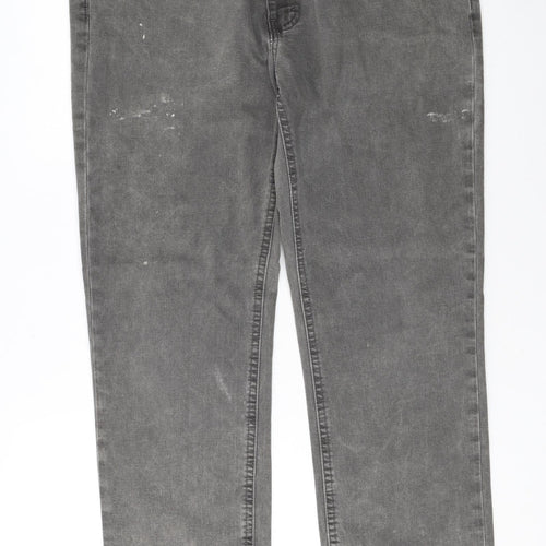Levi's Men Grey Straight Fit Denim Jeans W33 L30 Regular