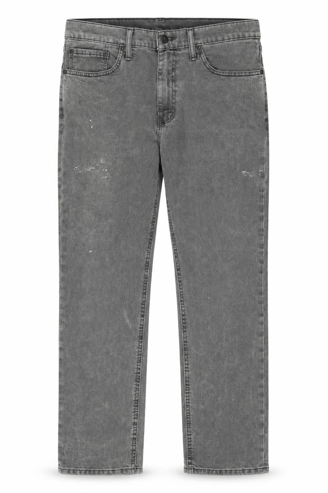Front view of Levi's Men Grey Straight Fit Denim Jeans W33 L30 Regular