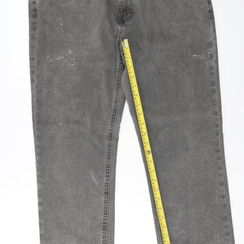 Levi's Men Grey Straight Fit Denim Jeans W33 L30 Regular