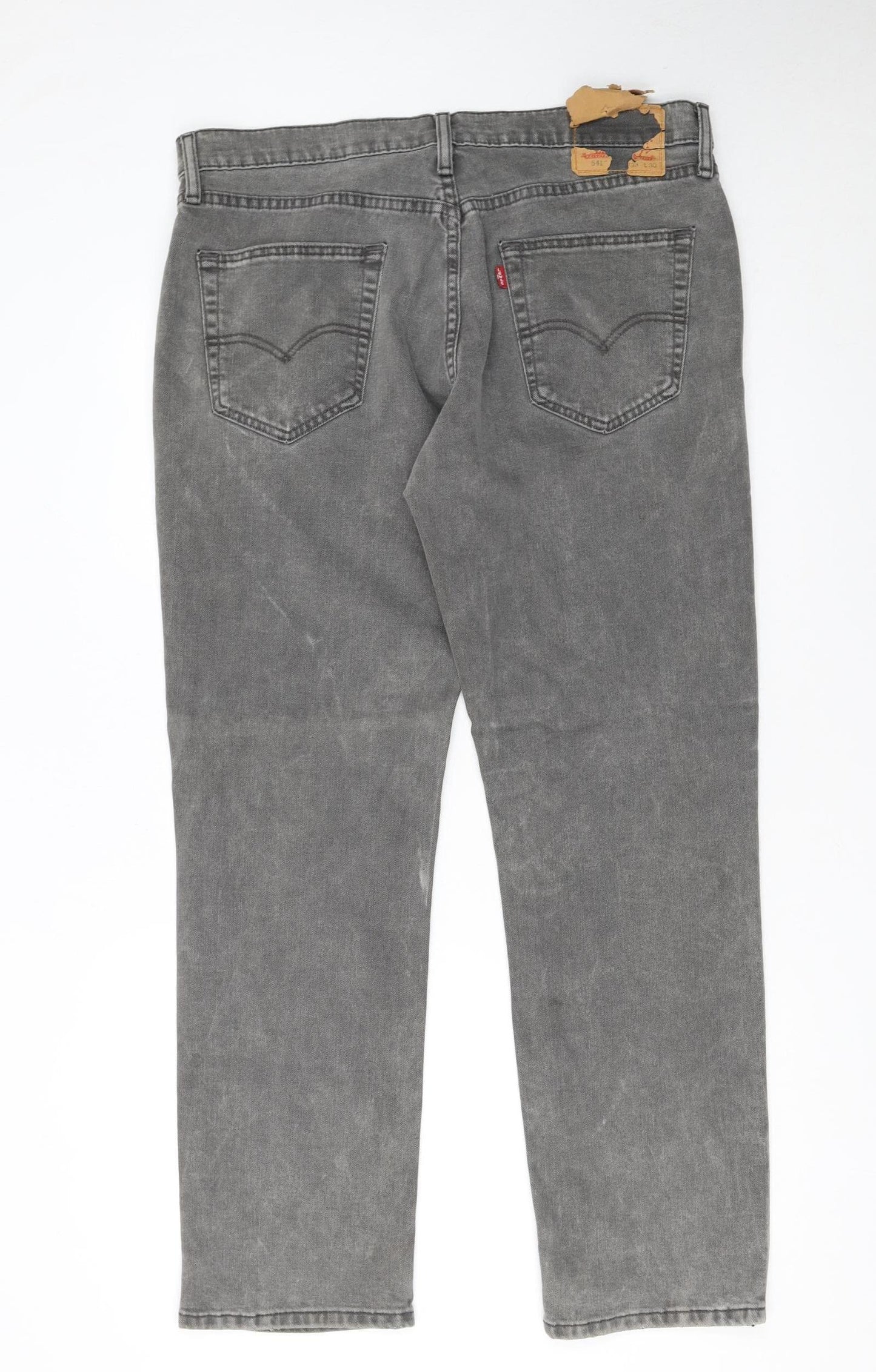Levi's Men Grey Straight Fit Denim Jeans W33 L30 Regular