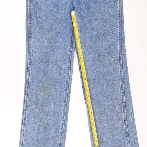 Wrangler Women's Blue Straight Slim Fit Denim Jeans Size 14