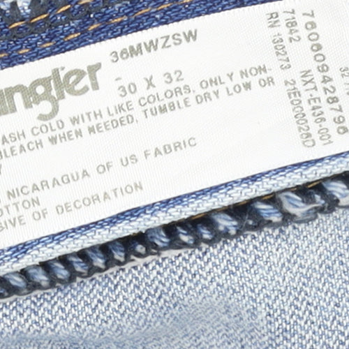 Wrangler Women's Blue Straight Slim Fit Denim Jeans Size 14