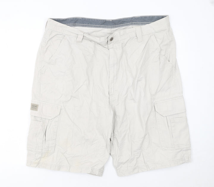 Wrangler Men's Beige Cargo Shorts 40in Cotton Lightweight Summer