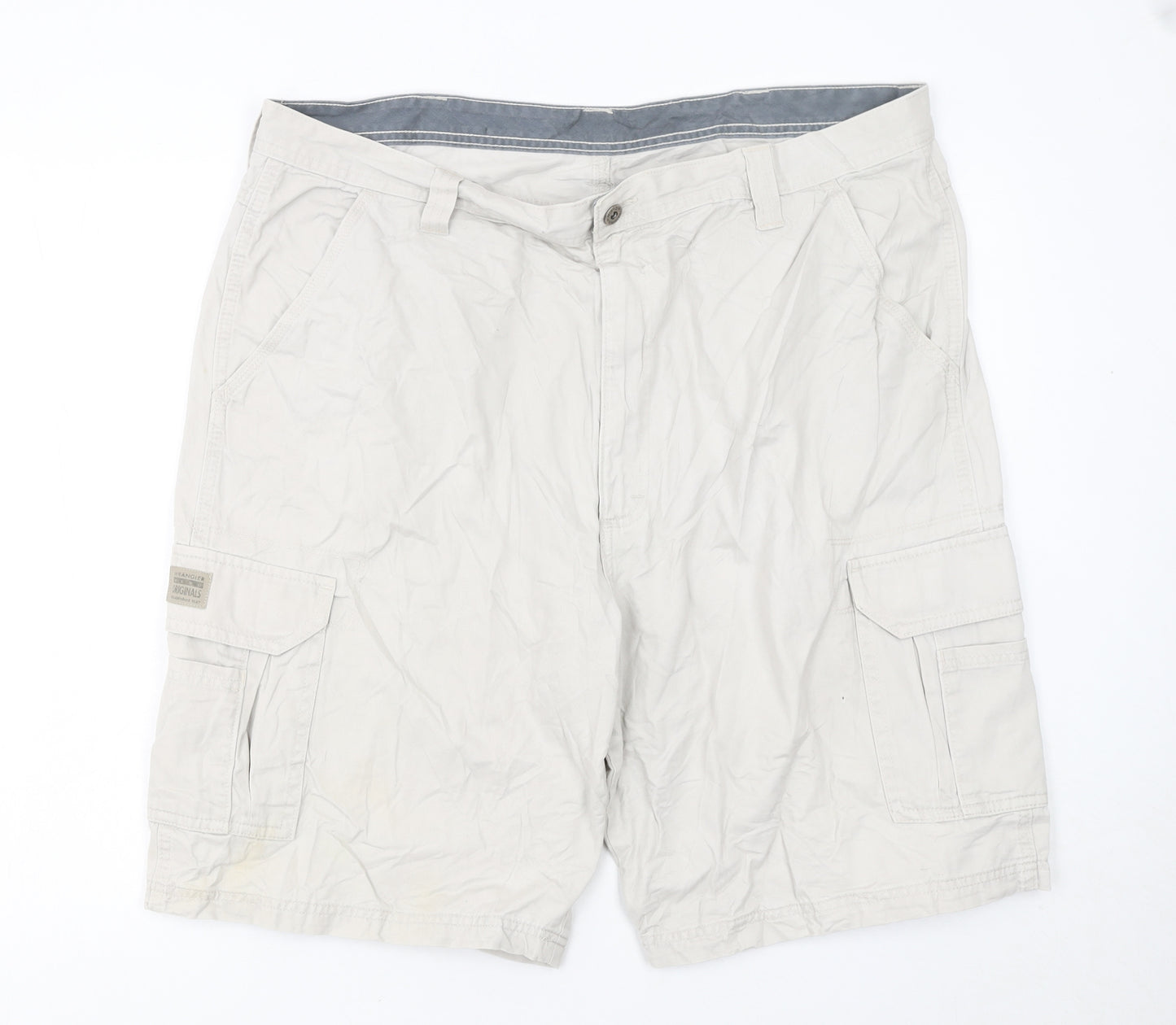 Wrangler Men's Beige Cargo Shorts 40in Cotton Lightweight Summer