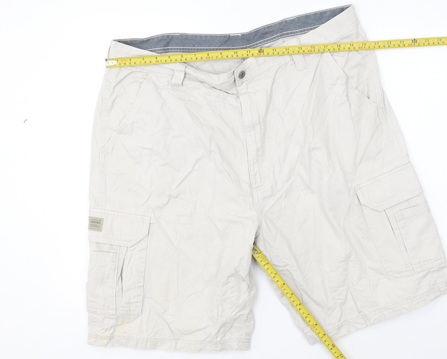Wrangler Men's Beige Cargo Shorts 40in Cotton Lightweight Summer