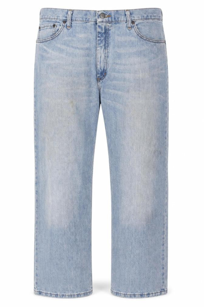 Wrangler Men's Blue Light Wash Straight Denim Jeans 44x30