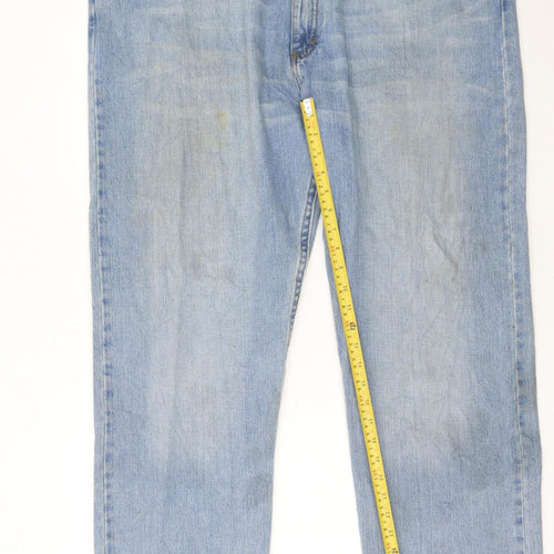Wrangler Men's Blue Light Wash Straight Denim Jeans 44x30