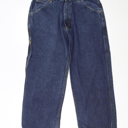 Ralph Lauren Womens Blue Straight-Leg Jeans Size 16 Regular Fit
