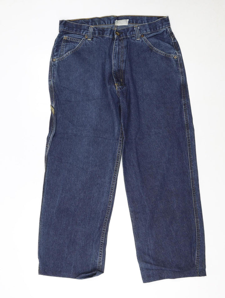 Ralph Lauren Womens Blue Straight-Leg Jeans Size 16 Regular Fit