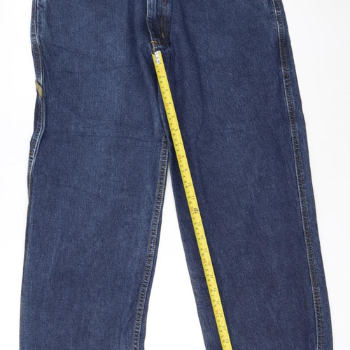 Ralph Lauren Womens Blue Straight-Leg Jeans Size 16 Regular Fit