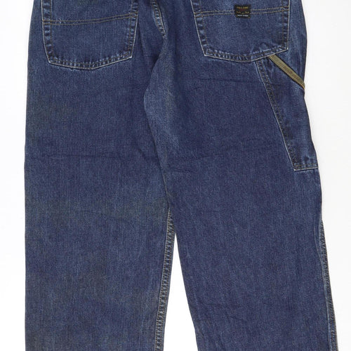 Ralph Lauren Womens Blue Straight-Leg Jeans Size 16 Regular Fit