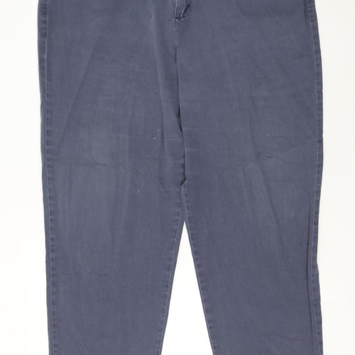 Lee Women's Blue Chino Cotton Stretch Trousers Size 18W