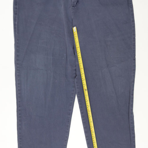 Lee Women's Blue Chino Cotton Stretch Trousers Size 18W