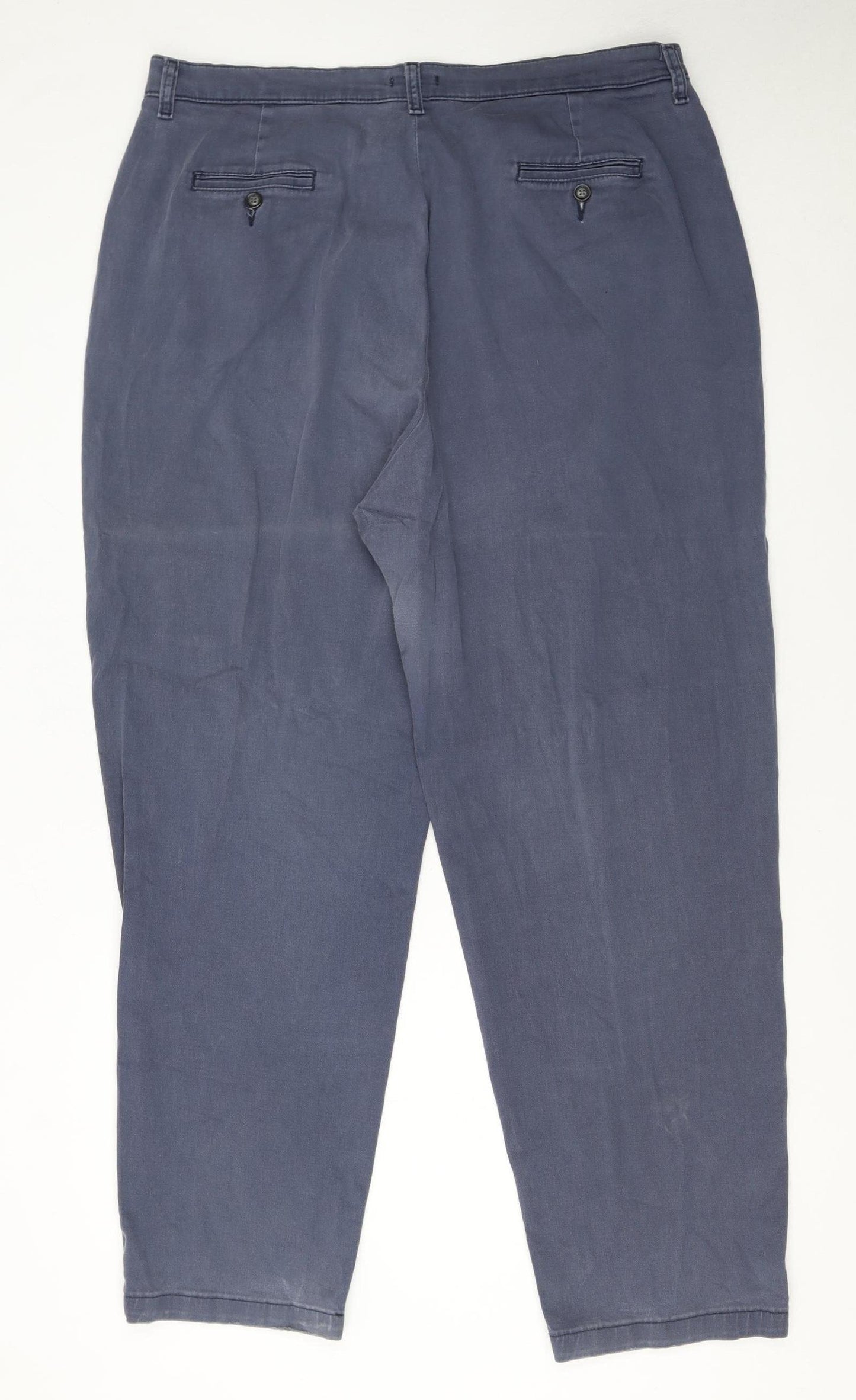 Lee Women's Blue Chino Cotton Stretch Trousers Size 18W