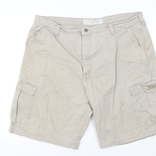 Wrangler Men's Beige Cargo Shorts Size 40 Cotton Canvas Casual
