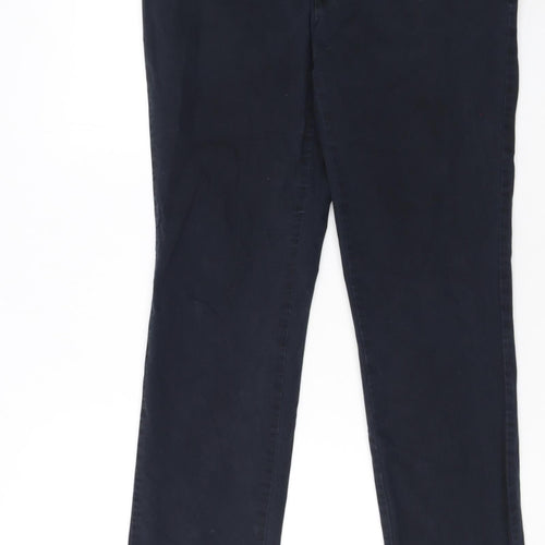 Lee Women's Blue Petite Chino Trousers Size 6 Regular Fit