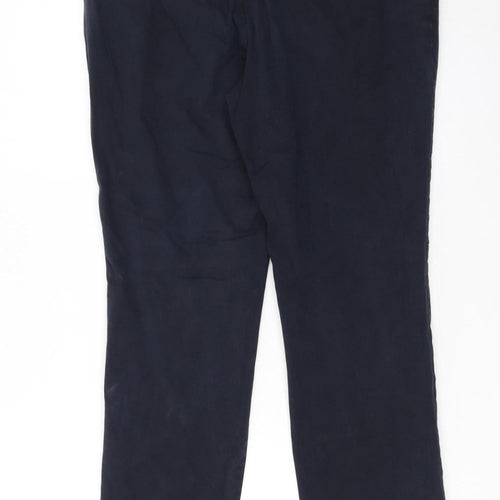 Lee Women's Blue Petite Chino Trousers Size 6 Regular Fit