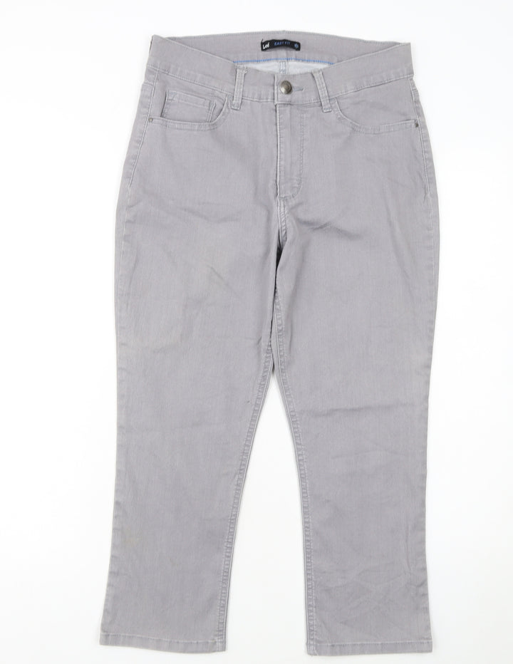 Lee Women’s Grey Easy Fit Straight Leg Stretch Jeans Size 10