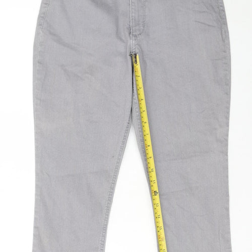 Lee Women’s Grey Easy Fit Straight Leg Stretch Jeans Size 10
