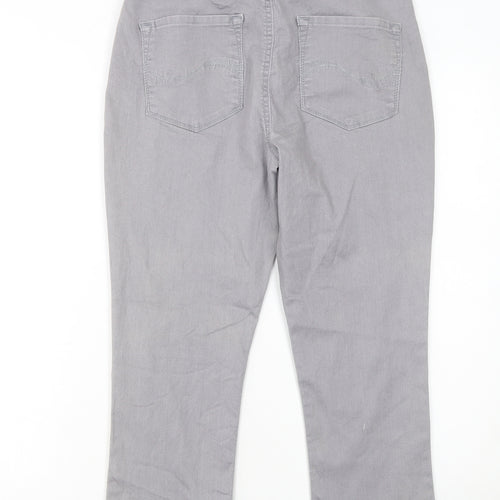 Lee Women’s Grey Easy Fit Straight Leg Stretch Jeans Size 10