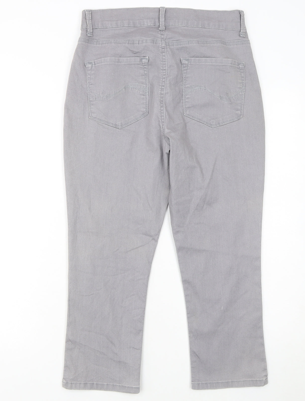 Lee Women’s Grey Easy Fit Straight Leg Stretch Jeans Size 10