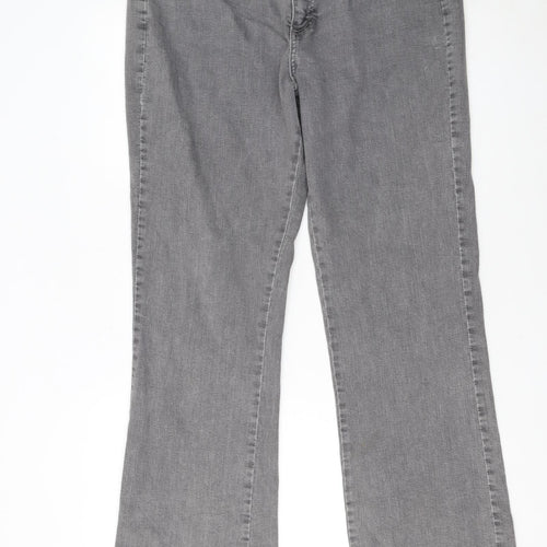 Lee Women’s Grey Slender Secret Straight Jeans Size 18 Low Rise