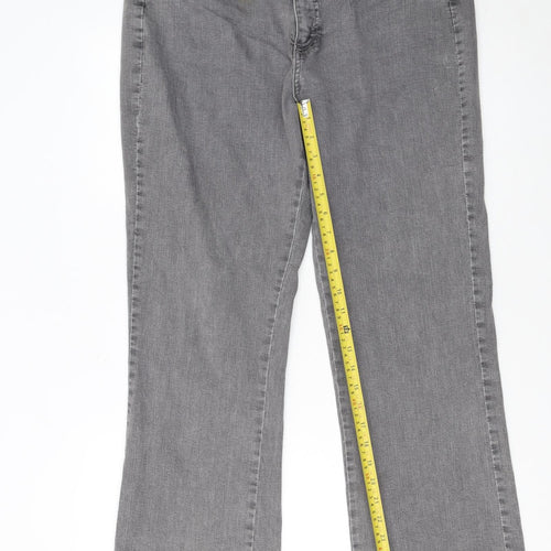 Lee Women’s Grey Slender Secret Straight Jeans Size 18 Low Rise