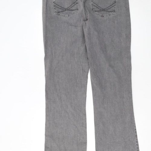 Lee Women’s Grey Slender Secret Straight Jeans Size 18 Low Rise