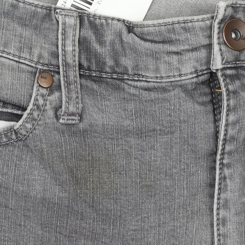 Lee Women’s Grey Slender Secret Straight Jeans Size 18 Low Rise