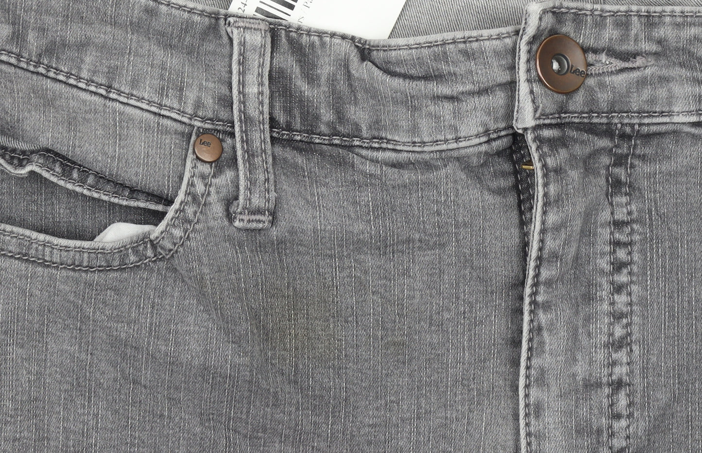 Lee Women’s Grey Slender Secret Straight Jeans Size 18 Low Rise