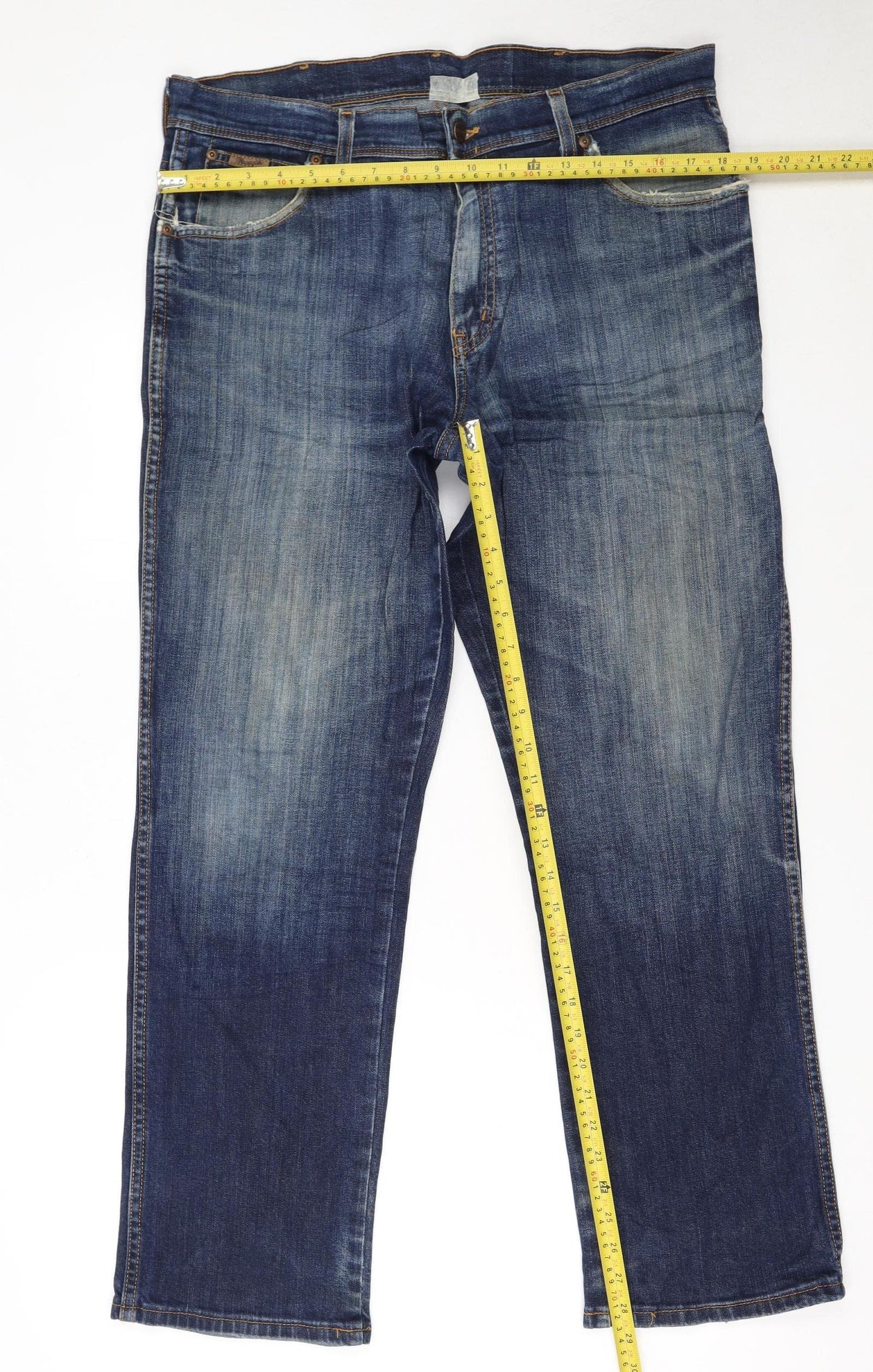 Wrangler Men’s Blue Texas Stretch Straight Jeans W36 L30