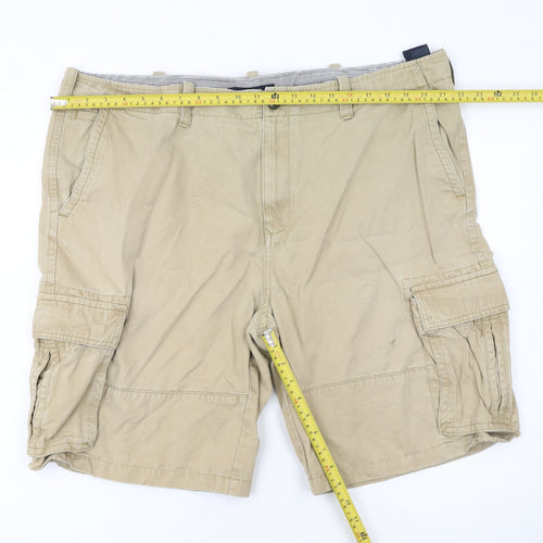 Tommy Hilfiger Men Beige Cargo Shorts Size 40 Cotton Casual