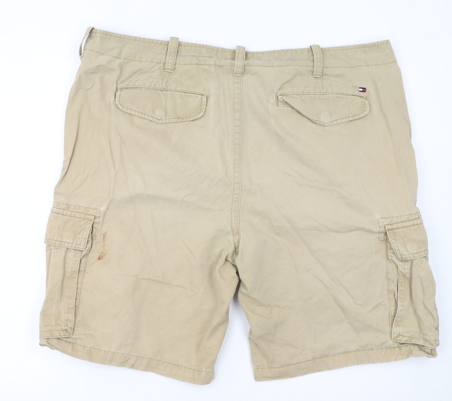 Tommy Hilfiger Men Beige Cargo Shorts Size 40 Cotton Casual