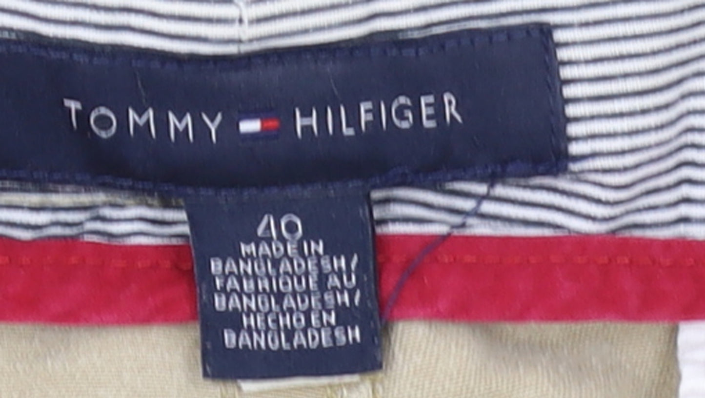 Tommy Hilfiger Men Beige Cargo Shorts Size 40 Cotton Casual