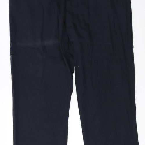 Lee Men's Blue 42x32 Regular Fit Cotton Chino Trousers