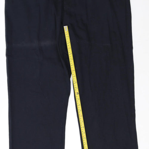Lee Men's Blue 42x32 Regular Fit Cotton Chino Trousers