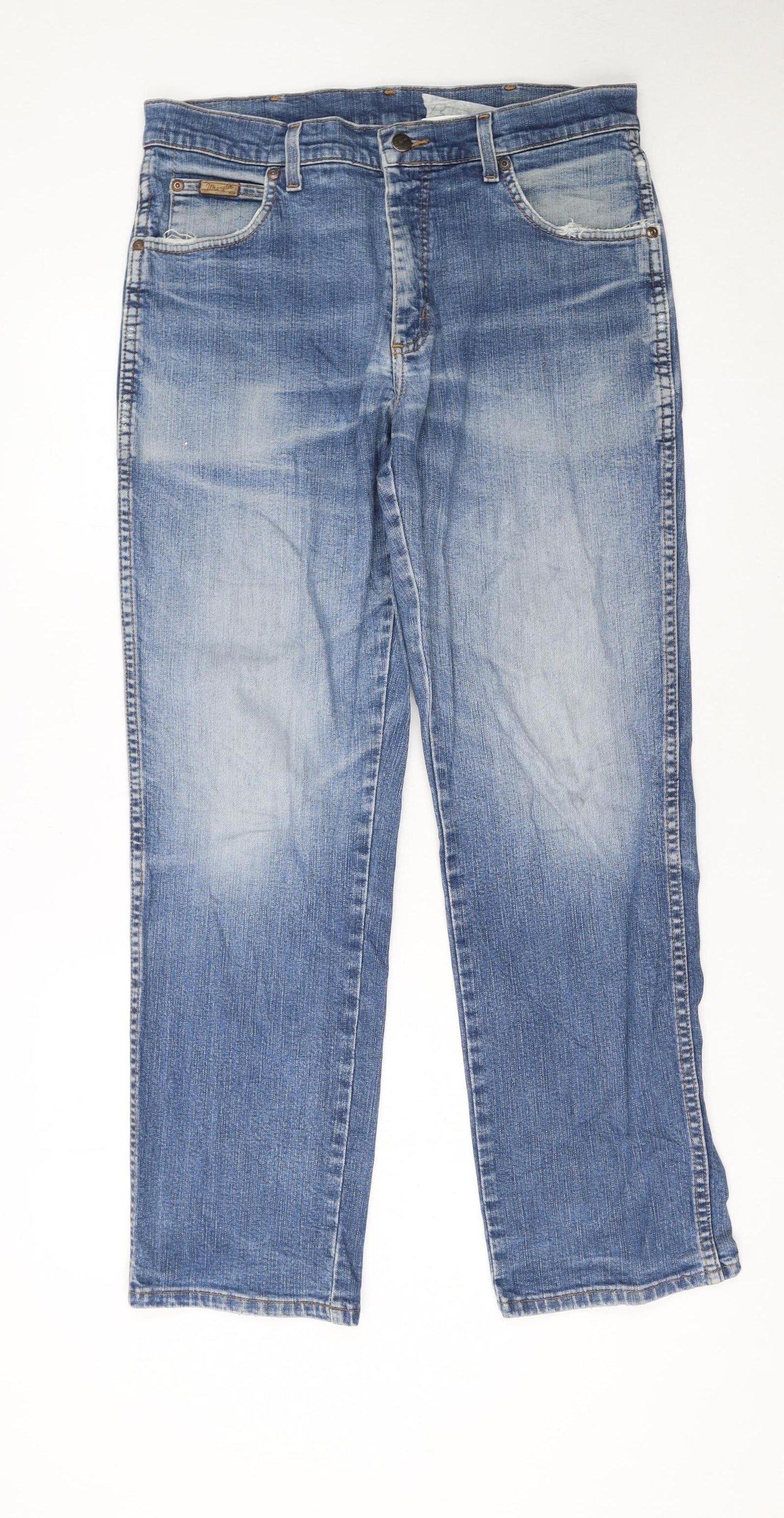 Wrangler Men's Blue Texas Stretch Straight Jeans W33 L30