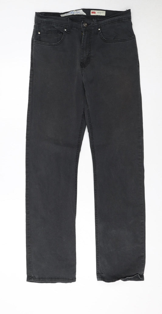 Wrangler Men's Black Straight Fit Jeans 30x32 Cotton Denim