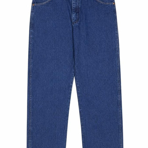 Wrangler Men's Blue Denim Straight Leg Jeans 35W 32L Regular Fit