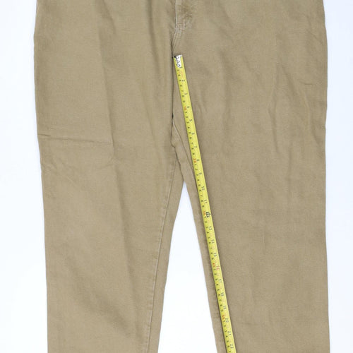 Lee Women's Beige Straight Leg Jeans Size 20W Plus Mid Rise Denim